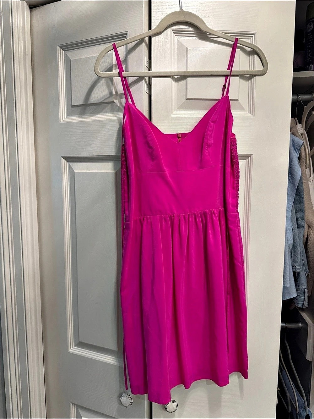 Amanda Uprichard Jojo Dress Pink Mini Dress Size Large